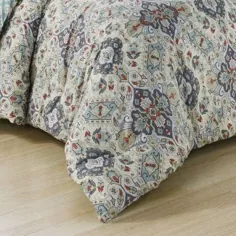 3pc Queen Ahana Reversible Comforter Set Teal - سنگ مرمر