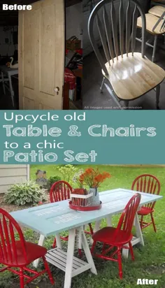 چگونه می توان یک در و صندلی قدیمی را به مجموعه پاسیو DIY شیک تبدیل کرد یا ...
