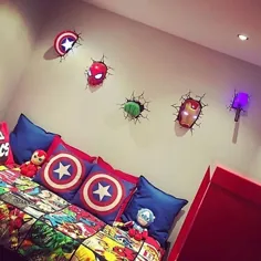 25 impresionantes dekoraciones de dormitorio para niños con ideas temáticas de Marvel، #con ...