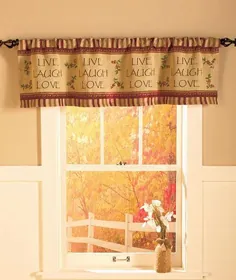 Live Laugh Love Tapestry Window Valance پرده آشپزخانه حمام آشپزخانه برای فروش آنلاین دکوراسیون منزل |  eBay