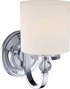 Quoizel DW8701BN Downtown Glass Ball Wall Sconce، 1-Light، 100 Watts، Brushed Nickel (11 "H x 6" W)