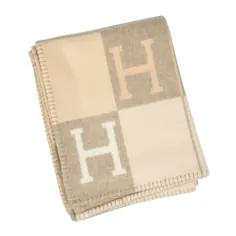 Hermes Blanket Avalon I Signature H Coco and Camomille Throw Blanket - عنوان پیش فرض