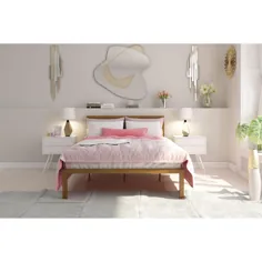 تخت خواب Platform Modern Modern Sleep Premium با سر ، فلز ، طلا ، اندازه های مختلف - QUEEN - Walmart.com