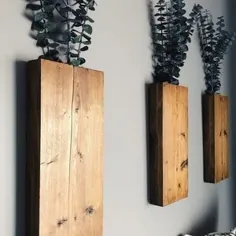 گلدان چوبی آویز دیواری دارنده کارخانه هوا |  اتسی