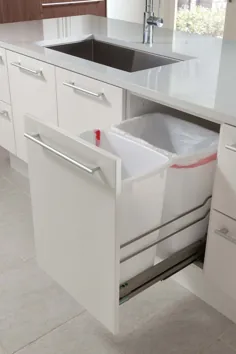 ایده طراحی آشپزخانه - سطل آشغال را در کابینت خود پنهان کنید