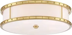 Minka-Lavery 1827-249-L Drum LED Flush Mount Lighting سقف ، 1 نور 49 وات (6 "H x 20" Dia) ، طلای آزادی