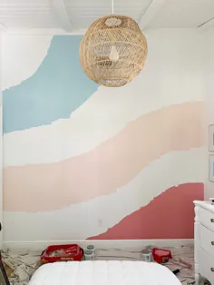 چگونه نقاشی دیواری انتزاعی رنگارنگ (به روز شده!) نقاشی کردیم |  عشق خانه جوان