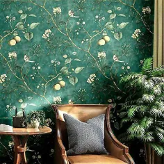5m Vintage پرندگان سبز گلدار کاغذ دیواری پلاستیکی کاغذ دیواری Fablon برای فروش آنلاین |  eBay