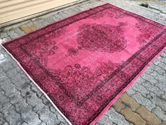 فرش فرش صورتی Overdyed فرش منطقه فرش تزئینی فرش ترکیه |  اتسی