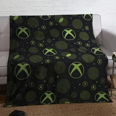 Coco Moon Xbox Sphere Green Gaming تخت پشم گوسفند و روتختی روتختی ایده آل پسران یا نوجوانان لوازم جانبی اتاق خواب هدایای حاضر