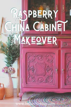 قبل کابینت Perfect Raspberry Pink China!  Bella Renovare آموزش های نقاشی مبلمان DIY