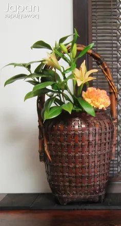 گلدان های ikebana سبد ژاپنی سبد دستباف ikebana |  اتسی