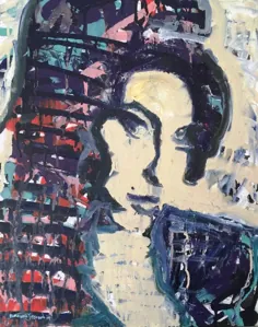 نقاشی انتزاعی اصلی Amy Winehouse 16x20 Art Abstract |  اتسی