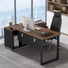 میز اداری مشاغل میز L شکل با فضای ذخیره سازی |  اتسی