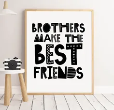 برادران بهترین چاپ تصاویر دیواری تک رنگ برای دوستان را |  اتسی