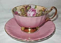 Aynsley & Sons Pattern 1031 D Fine Bone English China Tea Cup and Saucer |  # 482053594