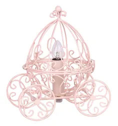 Grandview Gallery Table Table Lamp - Pretty Carriage Lamp for Little Girl's Fairy Tale Cinderella Theme Bedroom، Pink - Walmart.com