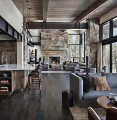 یک خانه مدرن باور نکردنی کوهستانی زندگی در کنار شیب را در مونتانا ارائه می دهد