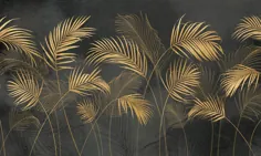 Fototapete «Goldene Palmblätter» |  Modernes Premium Design