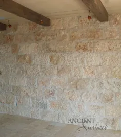 روکش های سنگی دیوار خشن عتیقه ما توسط سطوح باستانی