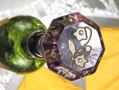 قفل درپوش بطری دستگیره درب شیشه ای عتیقه ROSE از |  اتسی