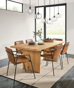 صندلی Mazie با چرم مصنوعی - صندلی غذاخوری مدرن - اتاق ناهار خوری مدرن و مبلمان آشپزخانه - اتاق و تخته
