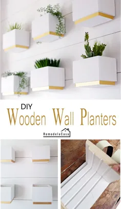 DIY - گیاهان جعبه چوبی - دیوار گالری