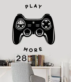 Vinyl Wall Decal Game Video Joystick Gamepad Quote Play Room Stickers Unique Gift (ig3651)