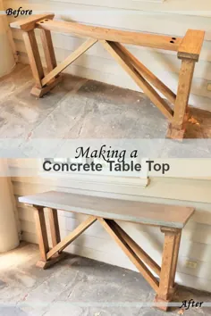 ساخت یک میز رویه بتنی