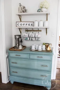 قهوه بار Aqua Dresser (بعد را با رنگ اضافه کنید!) - Artsy Chicks Rule®