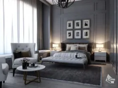 اتاق خواب اصلی (کویت) .... خاکستری همیشه زیبا است ....
