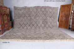 فرش مراکشی سفارشی ، فرش بربر خاکستری