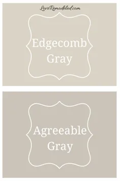 Edgecomb Grey در مقابل Agreeable Grey