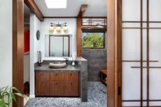 55 ایده مدرن حمام به سبک ژاپنی ~ بهترین حمام های مینیمالیست ژاپنی