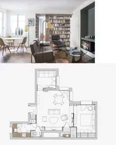 9 ایده فضای کوچک برای سرقت از یک آپارتمان کوچک در پاریس
