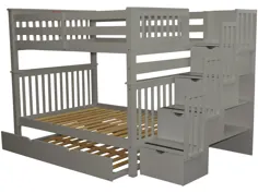 تخت های تختخواب سفری کامل روی خاکستری کامل پلکانی + تراندل کامل