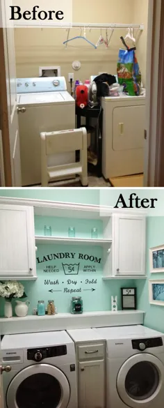 23 قبل و بعد از آن: ایده های مناسب برای لباسشویی مناسب اتاق که شما را متحیر می کند