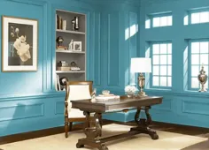 25 مورد از بهترین گزینه های رنگ آبی رنگ برای دفاتر خانگی