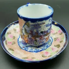 فنجان چای ژاپنی و بشقاب پرنده گیشا