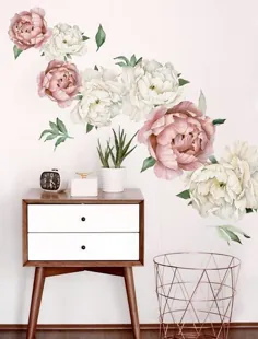 عکس برگردان دیواری گل گلبرگ های گلبرگ گلبرگ استیکرهای دیواری گل |  اتسی