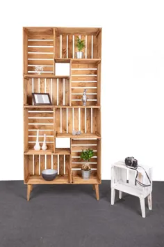 قفسه ها |  زمین صندوقی |  قفسه های ساخته شده از جعبه های میوه |  قفسه های جعبه ای |  مبلمان DIY