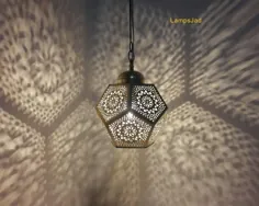 چراغ آویز آویز مراکش کوچک چراغ سقفی مراکش |  اتسی