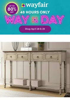 One Allium Way® Copes 58 "Table Console، Wood in Grey، size 11" L x 58 "W x 34" H |  Wayfair