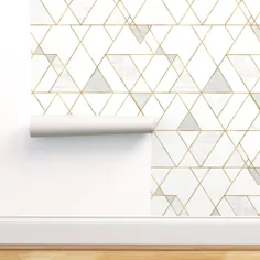 قابل حمل تصاویر پس زمینه متحرک با آب ، مثلث ، سفید ، طلایی ، هندسی ، - Walmart.com