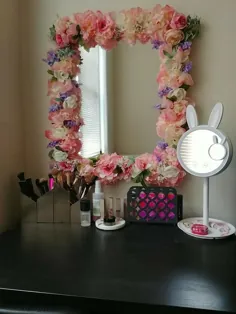 پوچی من کمی ساده به نظر می رسید بنابراین آینه گل DIY درست کردم!