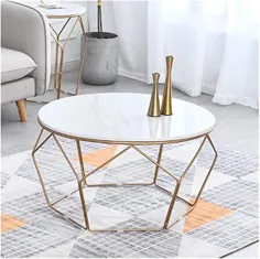 بدون میز کناری میزهای کناری میزهای کنار اتاق خواب میز قهوه سنگ مرمر ساده خانه نشیمن مبل راحتی میز میز گرد کوچک میز قطر 60 سانتی متر 80 سانتی متر قاب طلای سیاه (رنگ: قطر 60 سانتی متر)