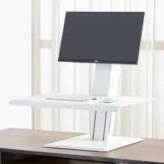Humanscale سفید تک مانیتور Quickstand Eco Standing Desk Converter |  جعبه و بشکه