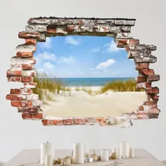3D Wandtattoo - Strand an der Nordsee - Quer 3: 4