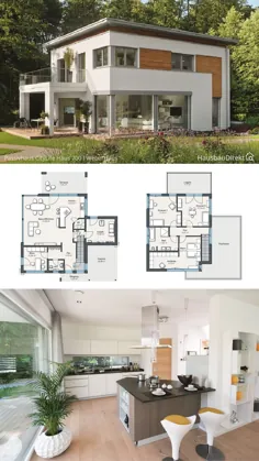 نقشه های خانه مدرن با 2 داستان و سقف مسطح ، ایده های طراحی معماری معاصر اروپا