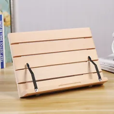 تاشو و قابل تنظیم خواندن چوبی Bookends قفسه کتاب لپ تاپ Ipad پشتیبانی از امتیاز موسیقی نگهدارنده پایه |  آرزو کردن
